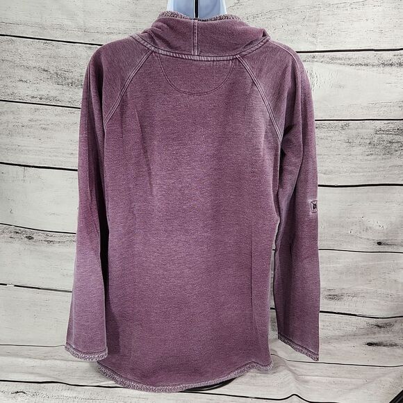 🔹️Calvin Klein Performance Purple Distressed Tied Cowl Neck Sweatshirt Medium - Picture 5 of 16